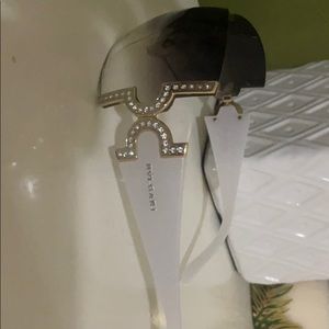 Bvlgari sunglasses. Pearl white w/crystal accents